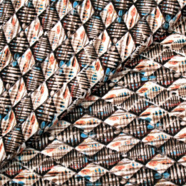Tissu Beige à Imprimés Géométriques – coupon de 3 m | Moline