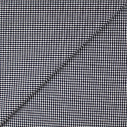 Tissu vichy blanc à carreaux violet foncé