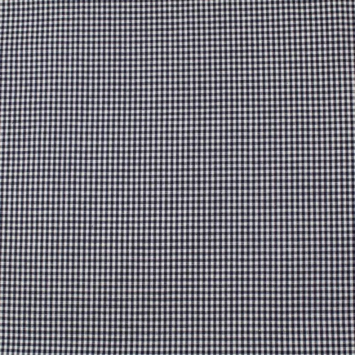 Tissu vichy blanc à carreaux violet foncé