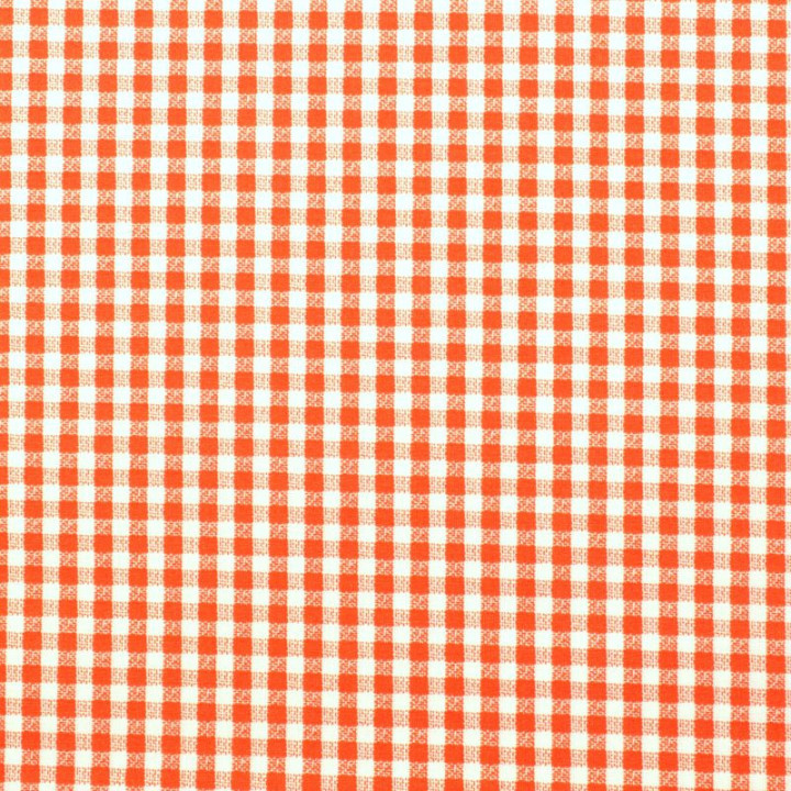 Tissu vichy à petits carreaux orange et blanc : une matière tendance et polyvalente