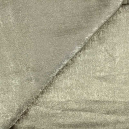 Coupon Tissu Lamé Uni Taupe Kaki