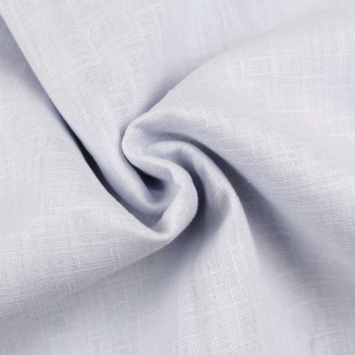 Tissu Lin Uni Bleu Ciel Pastel – 100% Lin Naturel pour Couture, Déco & Vêtements