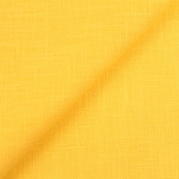 Tissu Lin Uni Jaune – 100 % Lin Naturel, Haut de Gamme et Respirant