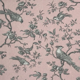 Tissu MESANGE - ROSE BACHETTE 100%COTON