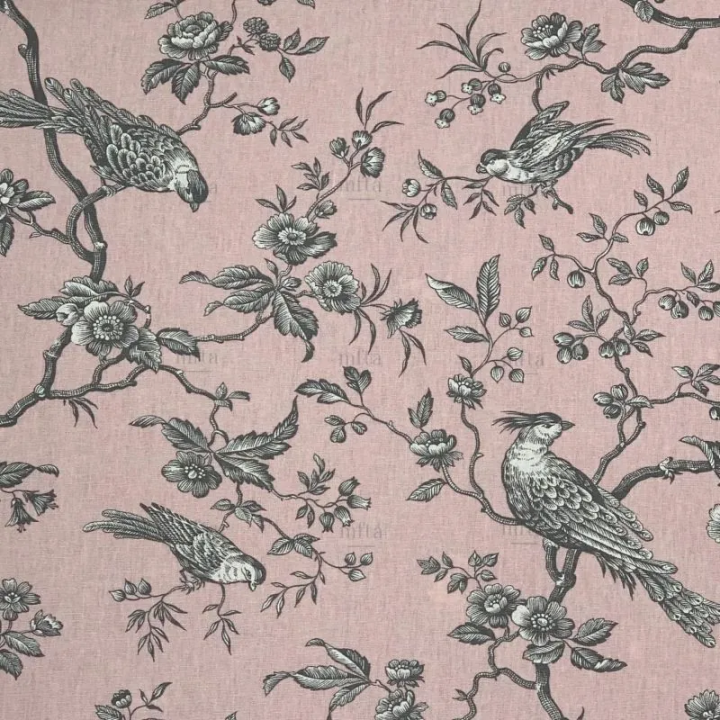 Tissu MESANGE - ROSE BACHETTE 100%COTON