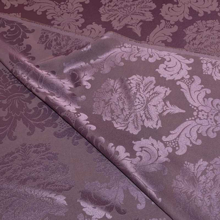Tissu Damasco Violet Pourpre