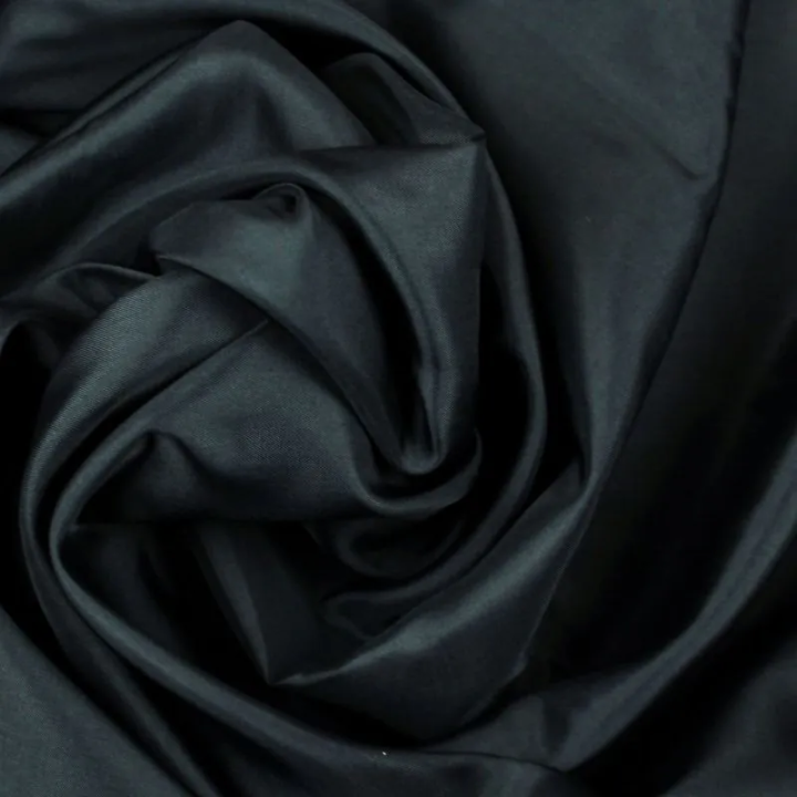 Tissu Doublure acétate unie de couleur noir