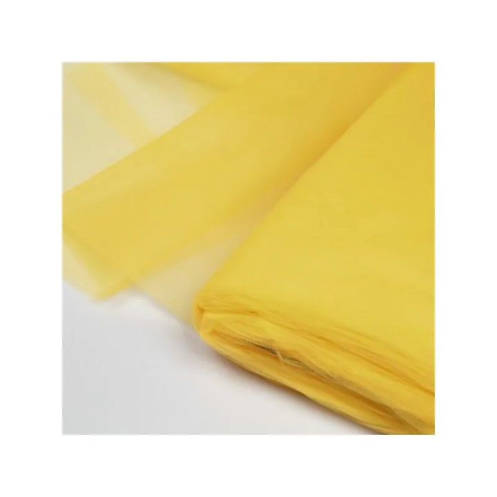 Tissu Tulle uni jaune