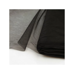 Tissu Tulle uni de couleur noir